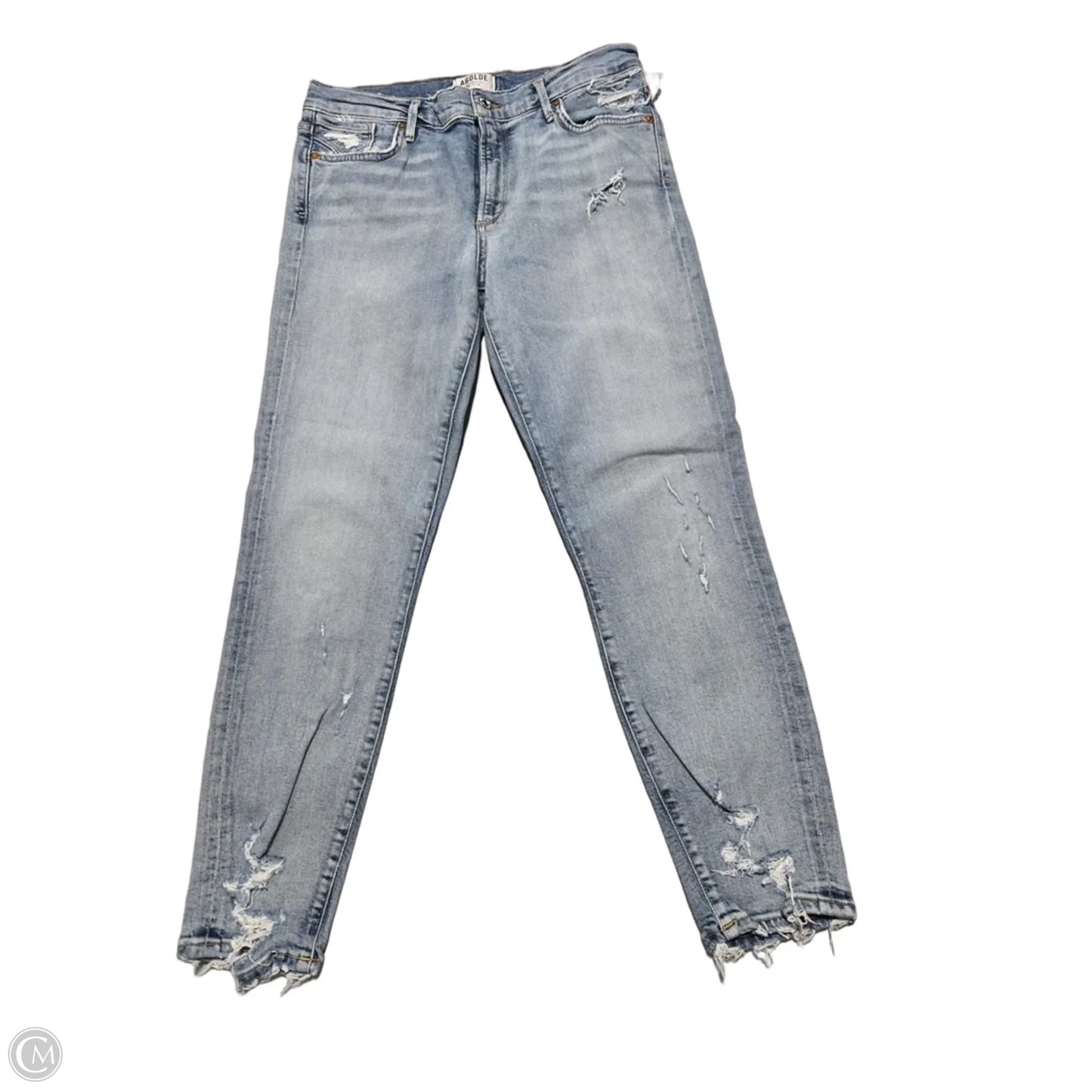 Jeans Straight By Agolde In Blue Denim, Size: 6