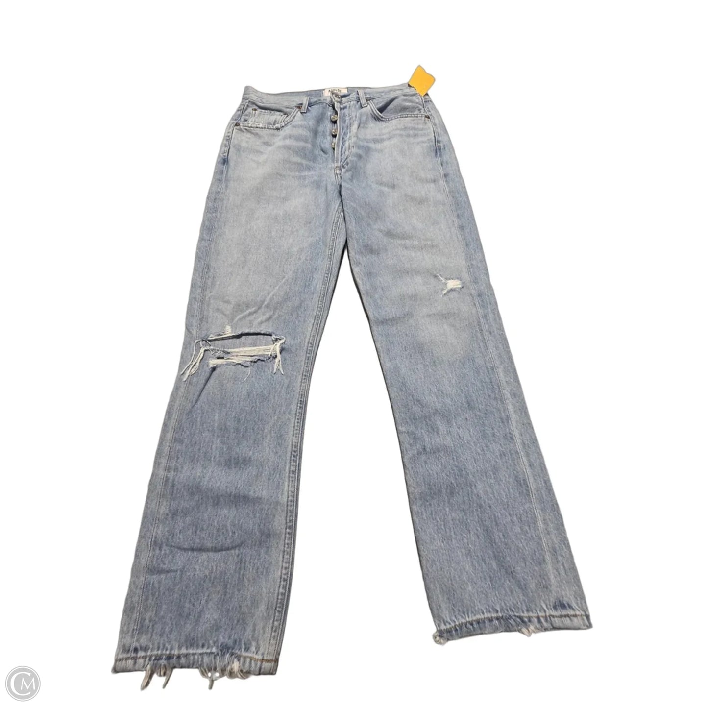 Jeans Straight By Agolde In Blue Denim, Size: 6