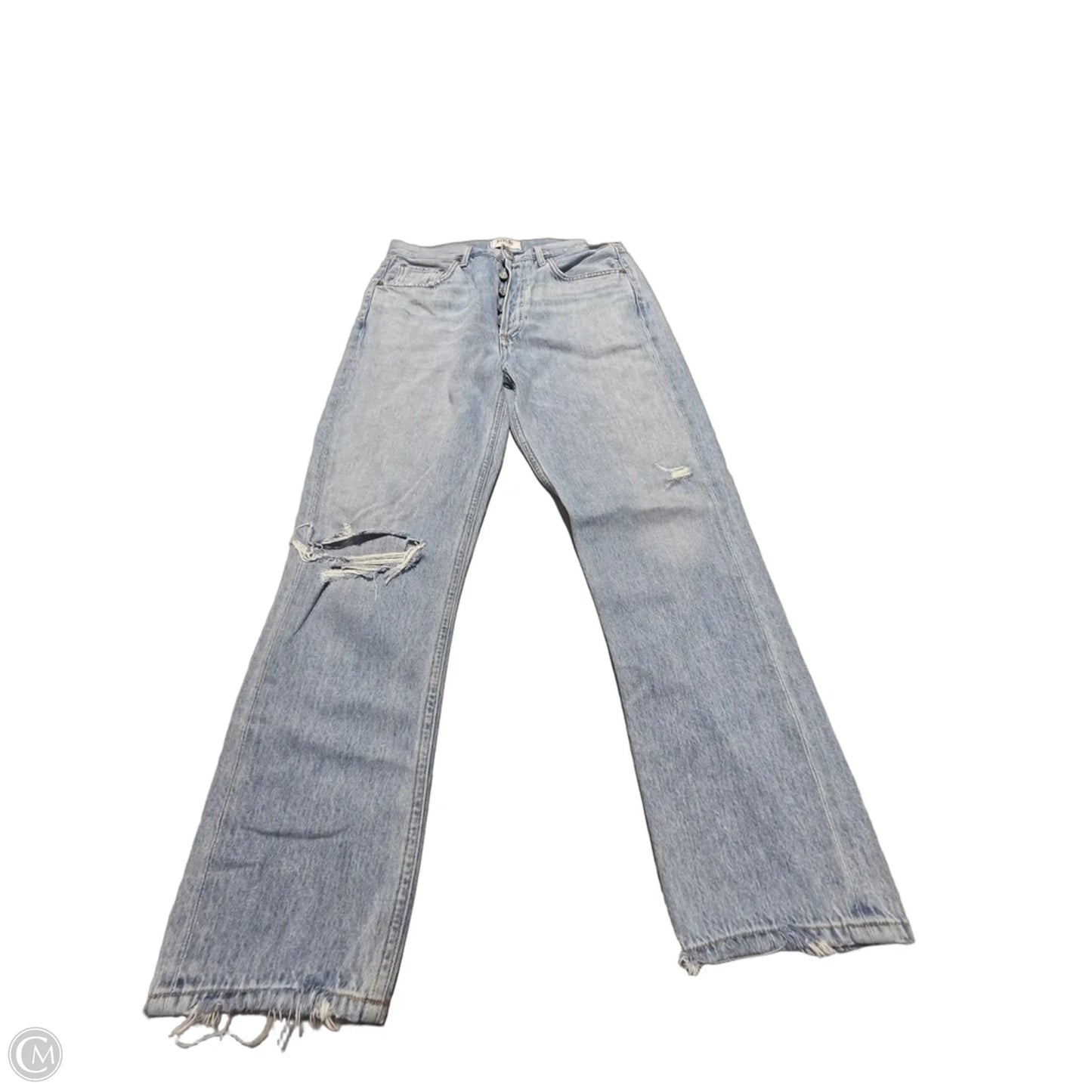 Jeans Straight By Agolde In Blue Denim, Size: 6