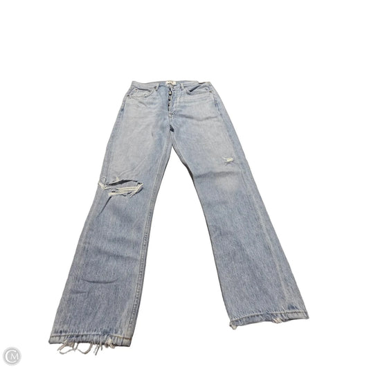 Jeans Straight By Agolde In Blue Denim, Size: 6