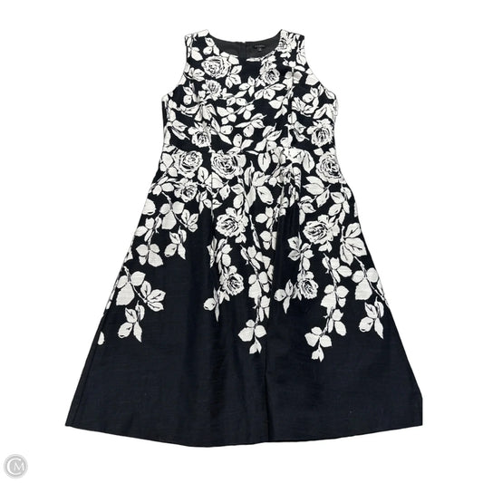 Dress Casual Midi By Talbots In Black & White, Size: 12