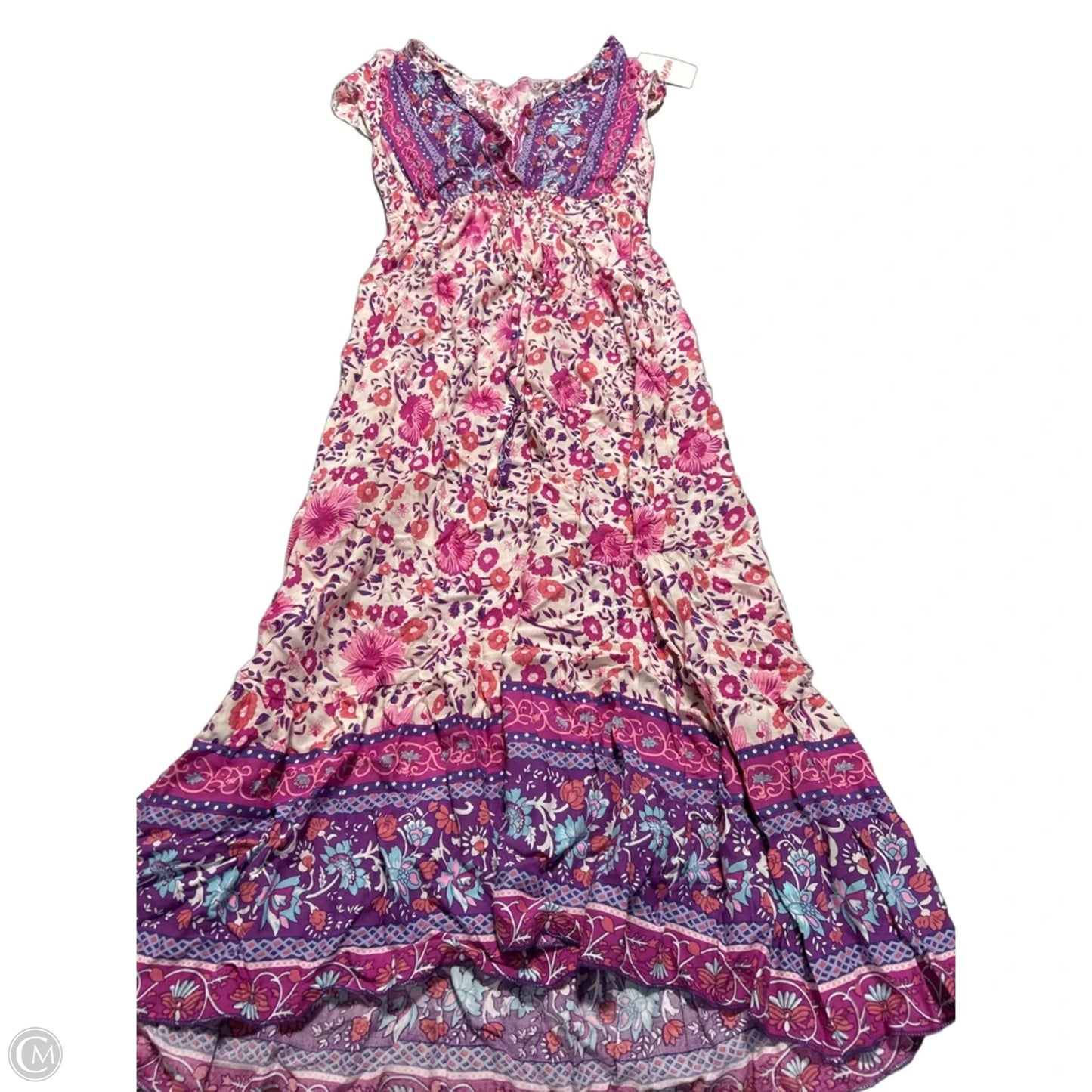 Dress Casual Maxi By Cmc In Pink & Purple, Size: M