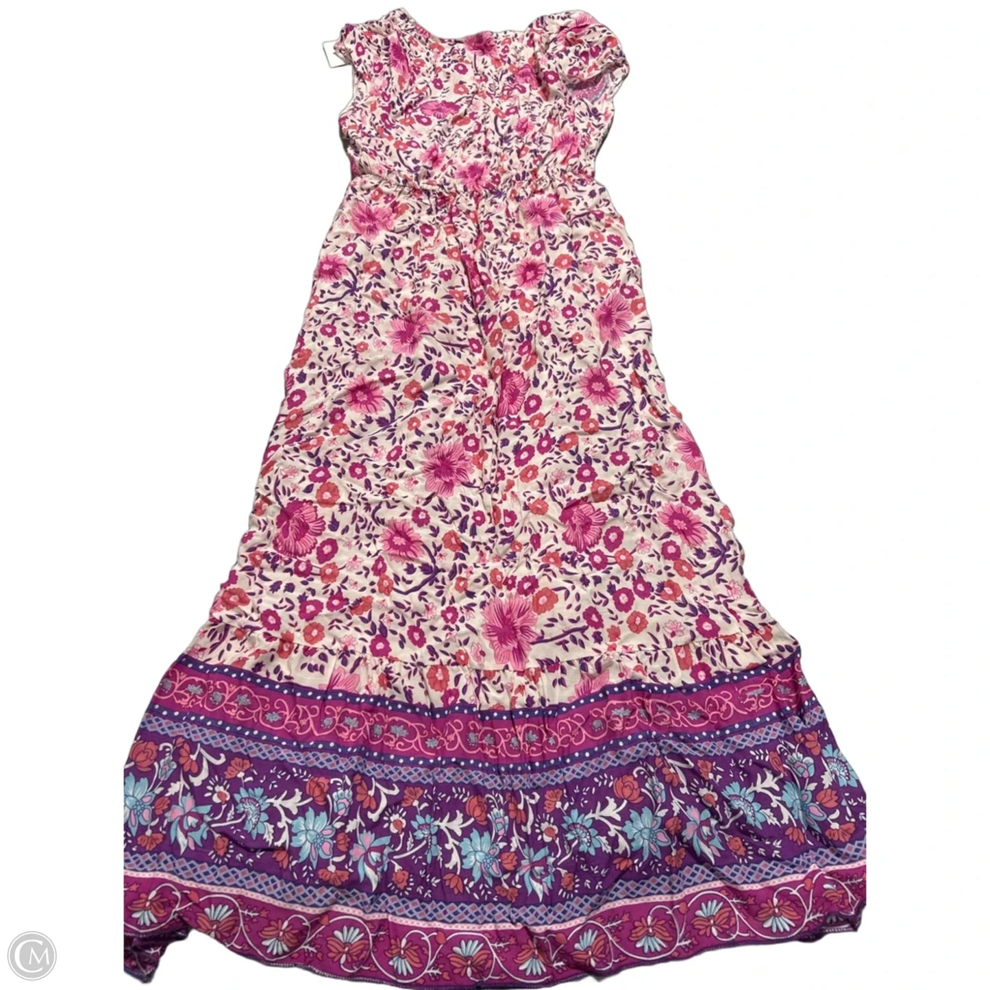 Dress Casual Maxi By Cmc In Pink & Purple, Size: M