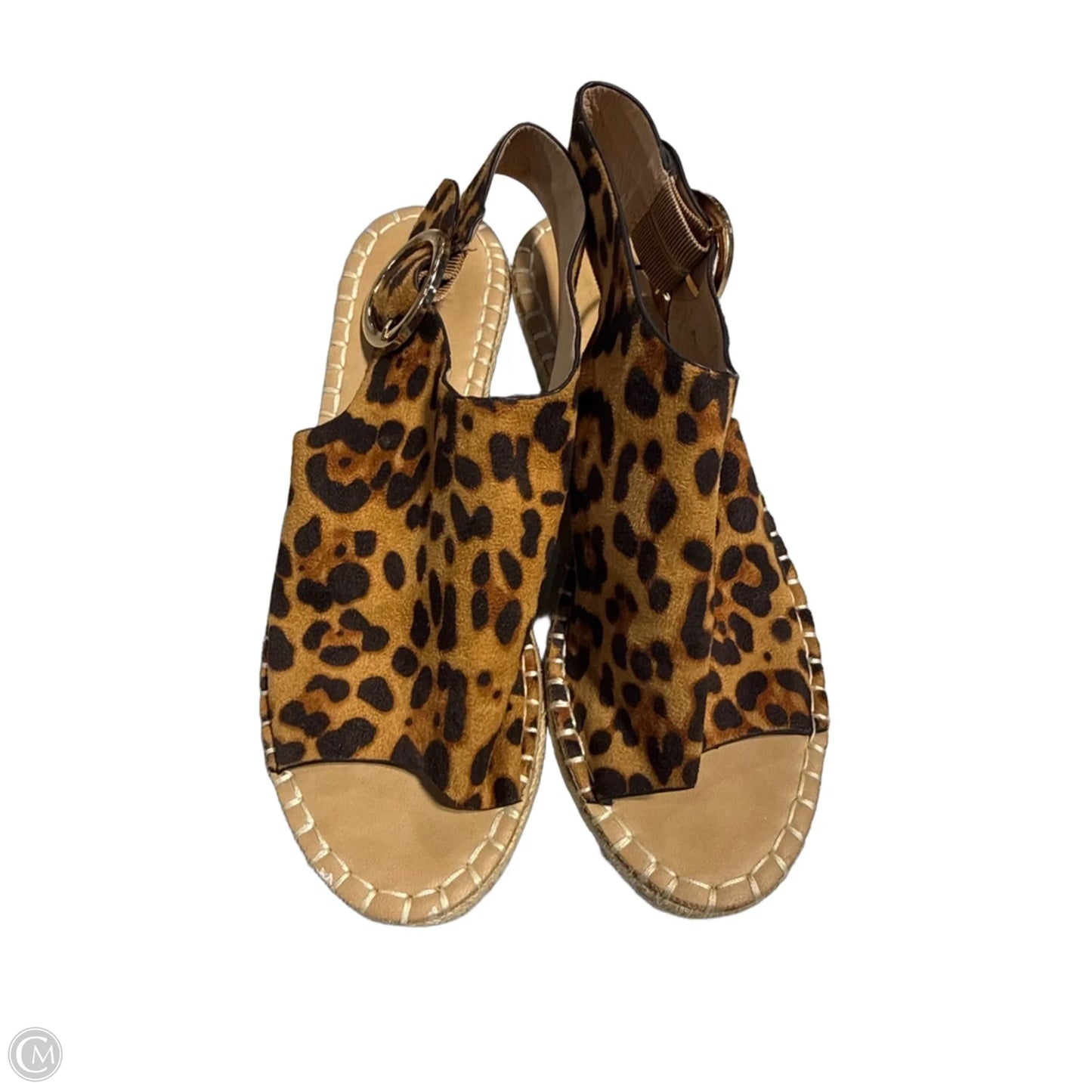 Sandals Heels Wedge By Catherine Malandrino In Animal Print, Size: 8.5
