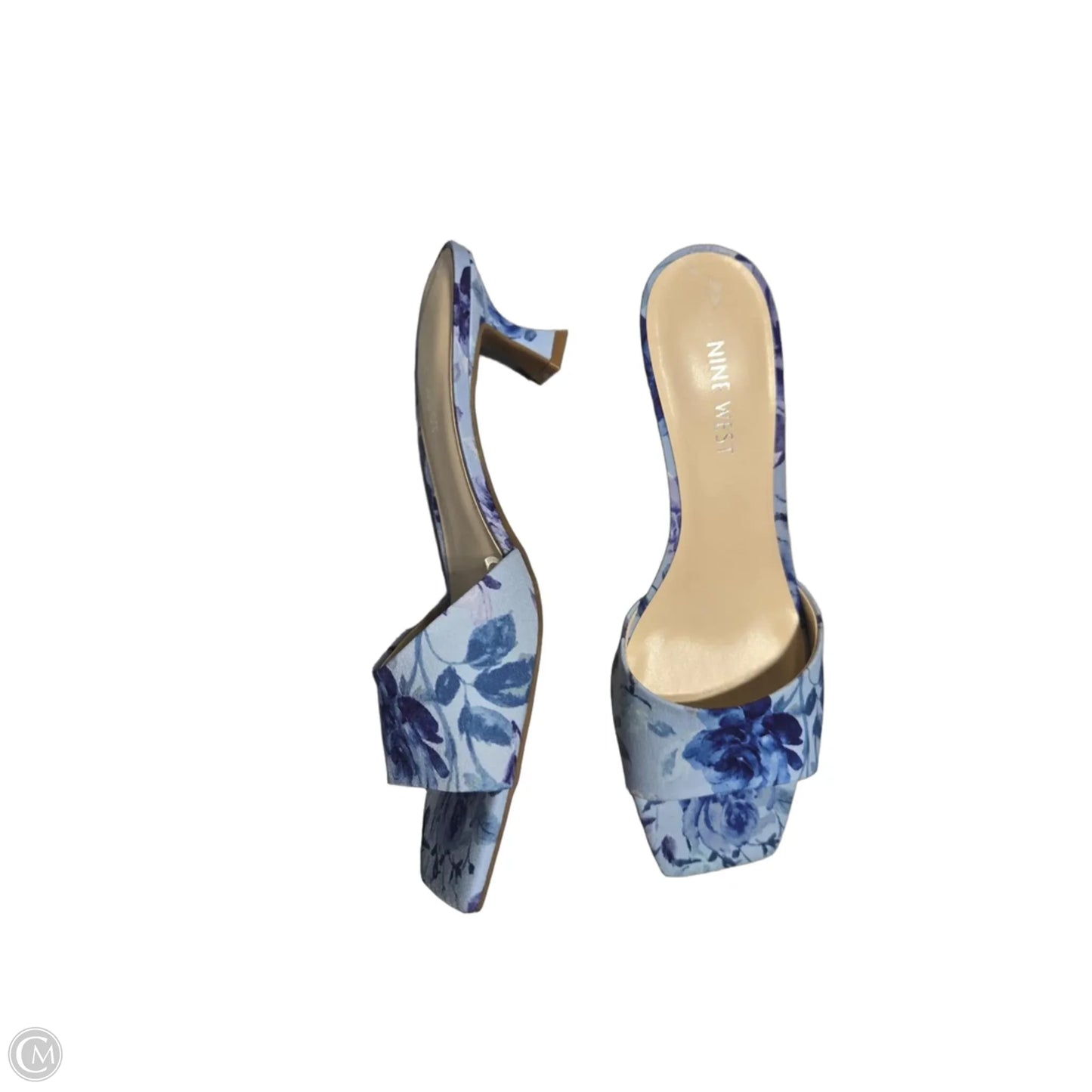Shoes Heels Kitten By Nine West In Blue, Size: 8