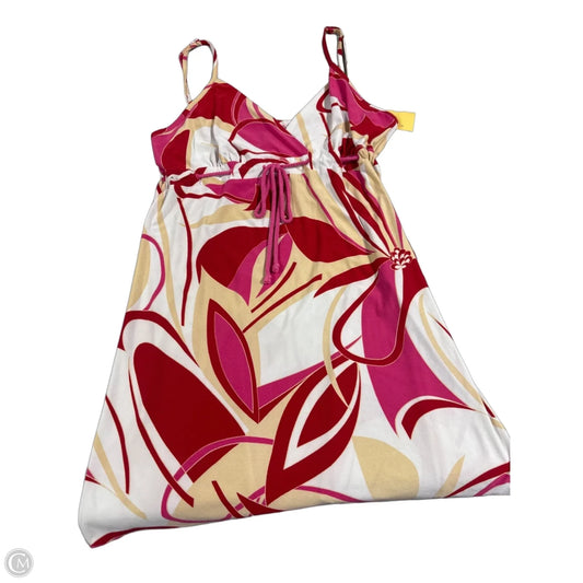 Dress Casual Short By Cme In Pink & Red, Size: L