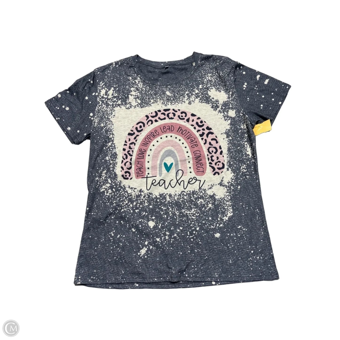 Top Short Sleeve Basic By Cmf In Grey, Size: L