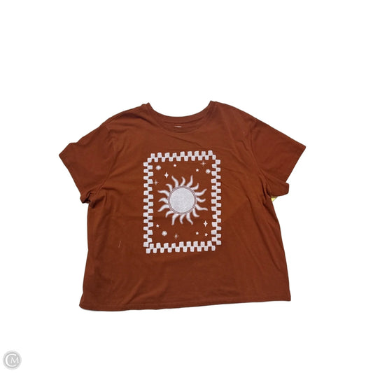 Top Short Sleeve By Sonoma In Orange, Size: 1x