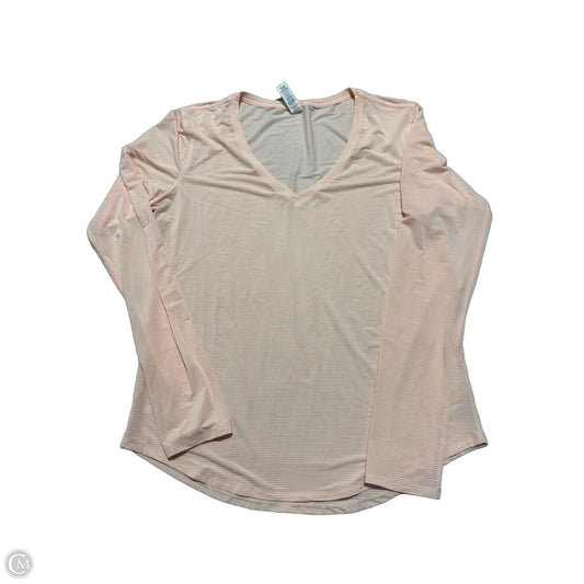 Athletic Top Long Sleeve Collar By Zyia In Orange, Size: M