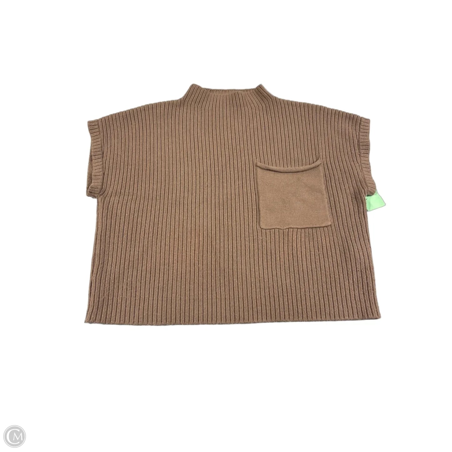 Sweater Short Sleeve By Urban Daizy In Brown, Size: M