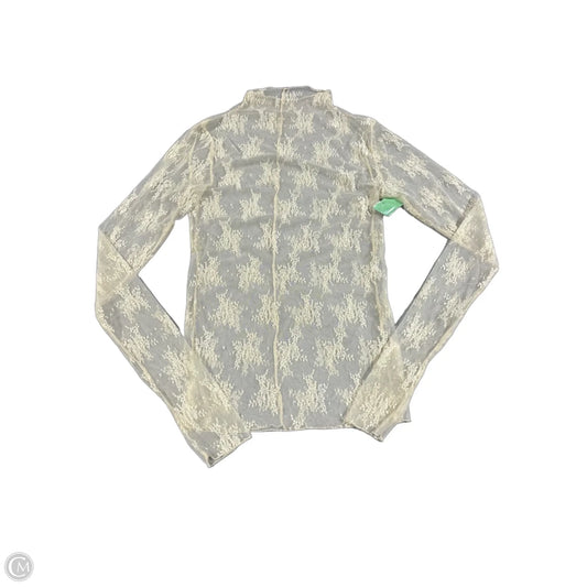 Top Long Sleeve By Cmc In Cream, Size: M