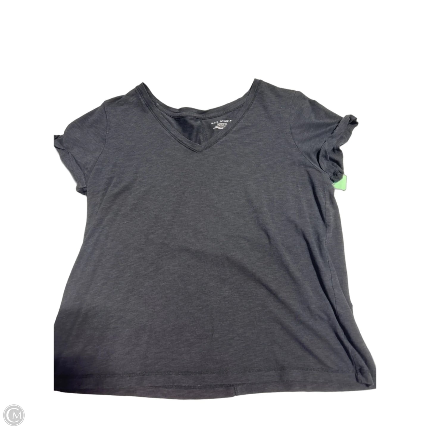 Top Short Sleeve Basic By Max Studio In Black, Size: L