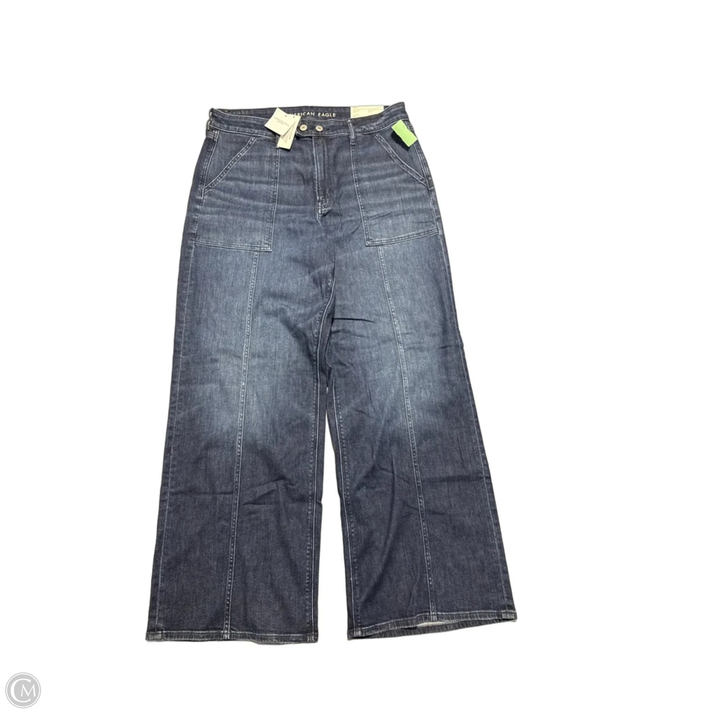 Jeans Wide Leg By American Eagle In Blue, Size: 16