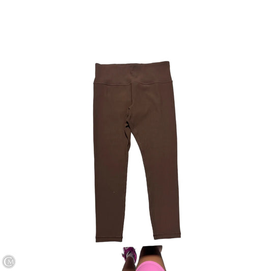 Athletic Leggings By Athleta In Brown, Size: Xl