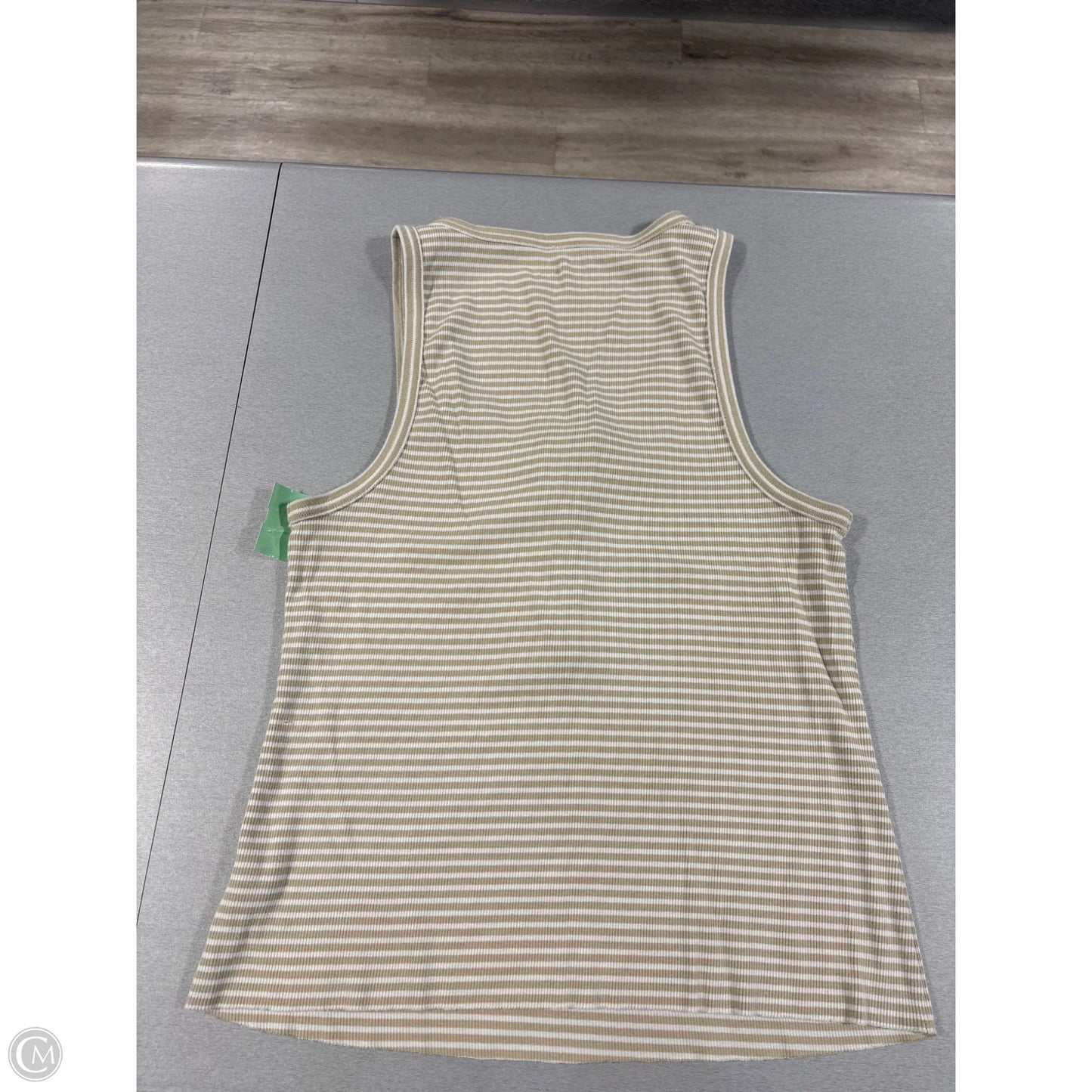 Tank Top By Aerie In Tan & White, Size: Xxl