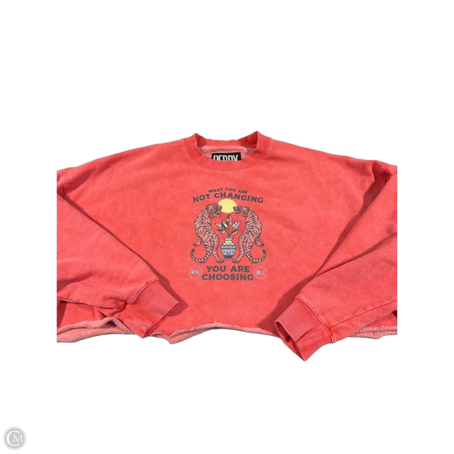 Top Long Sleeve By Cmc In Red, Size: L