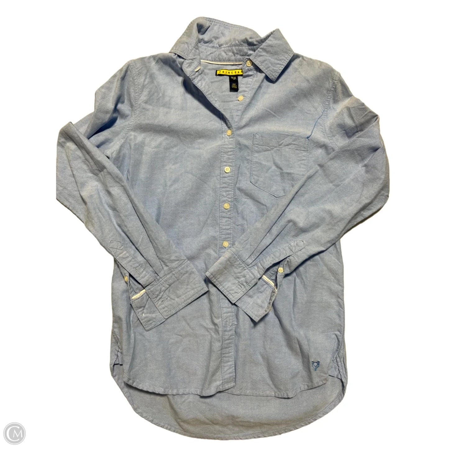 Top Long Sleeve By Cmf In Blue, Size: S