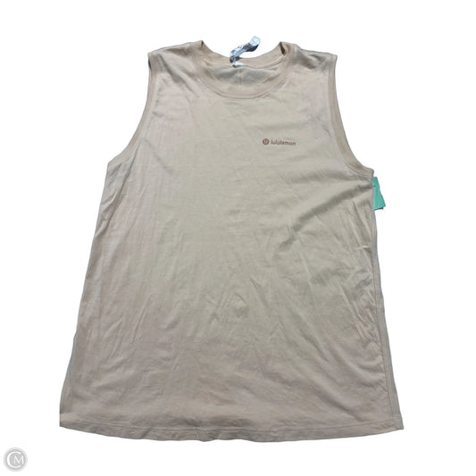 Athletic Tank Top By Lululemon In Yellow, Size: 8