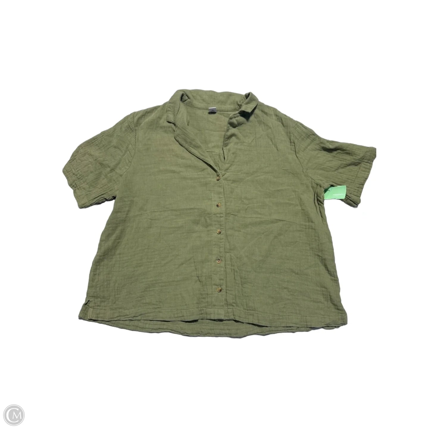 Top Short Sleeve By Old Navy In Green, Size: M