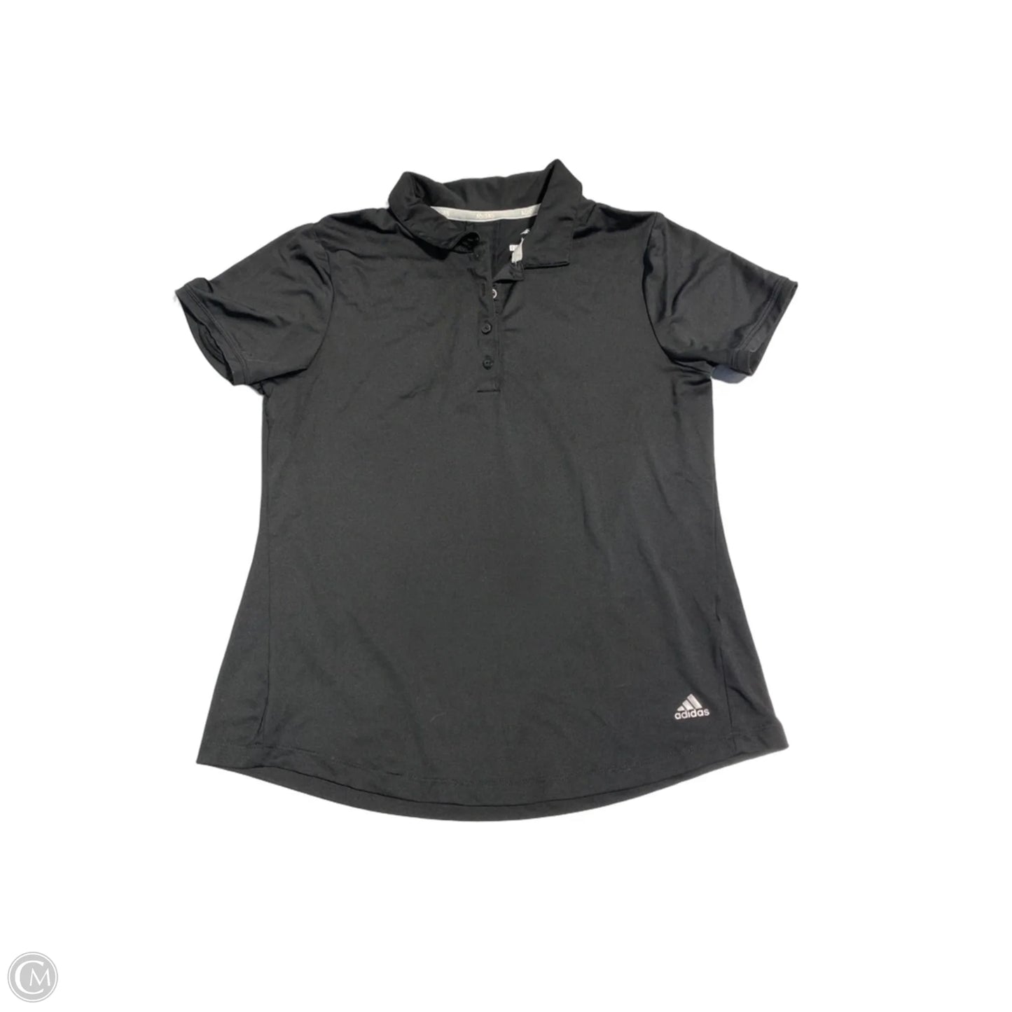Athletic Top Short Sleeve By Adidas In Black, Size: M