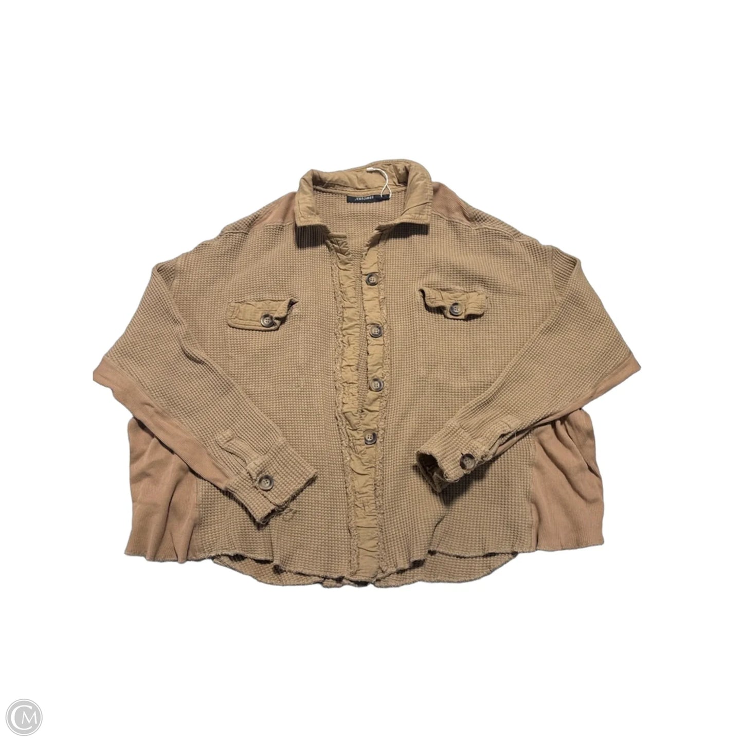 Jacket Shirt By Automet In Brown, Size: M