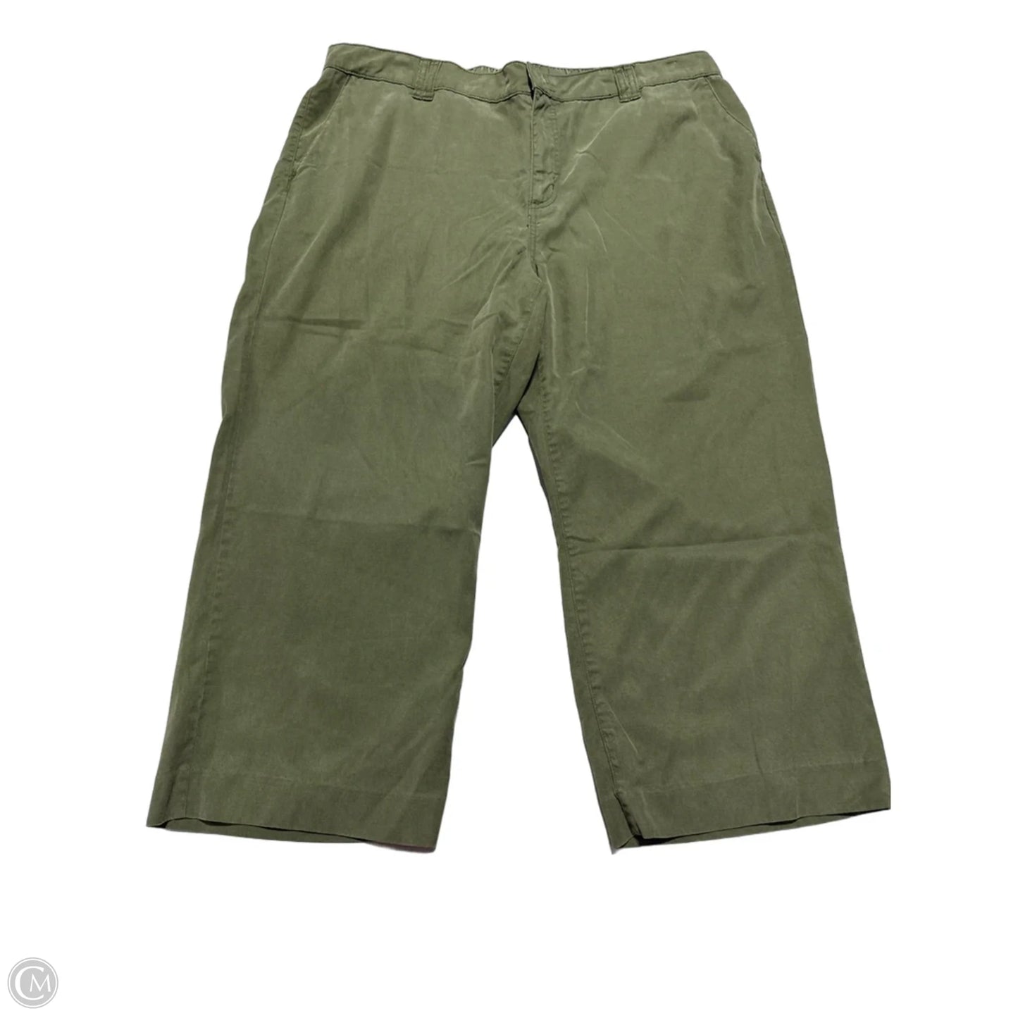 Pants Cropped By Chaps In Green, Size: 18