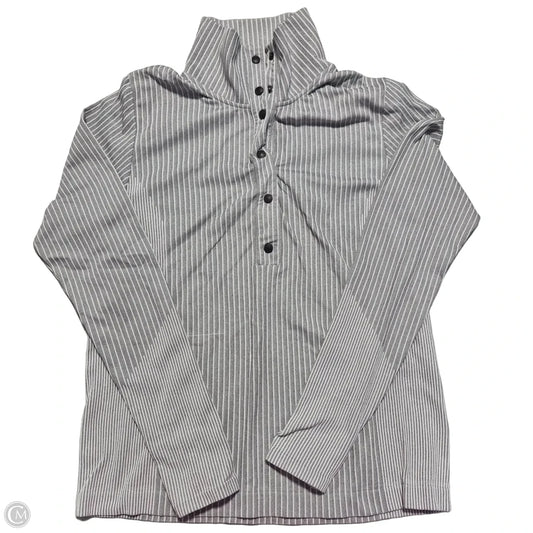 Athletic Top Long Sleeve Collar By Athleta In Grey, Size: L