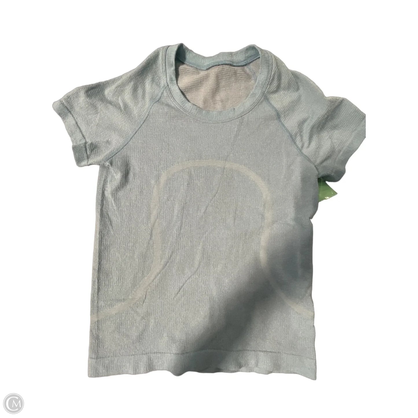 Athletic Top Short Sleeve By Lululemon In Blue, Size: 4