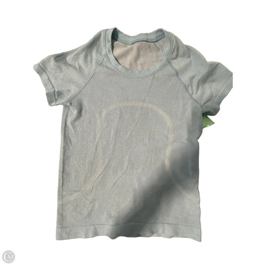 Athletic Top Short Sleeve By Lululemon In Blue, Size: 4