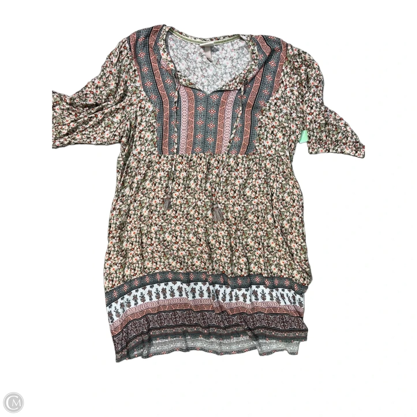 Top Short Sleeve By Liz Claiborne In Green, Size: 2x