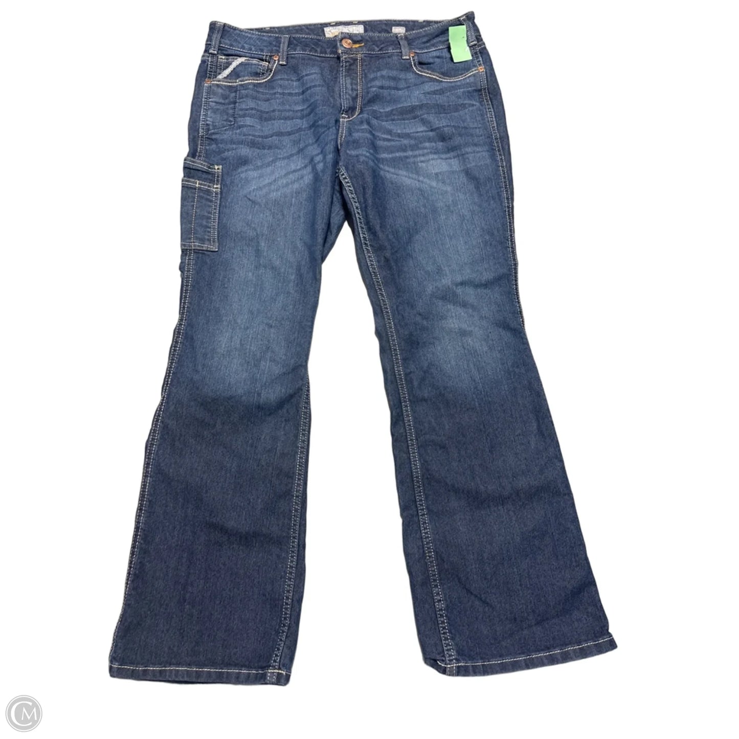 Jeans Boot Cut By Ariat In Blue Denim, Size: 18