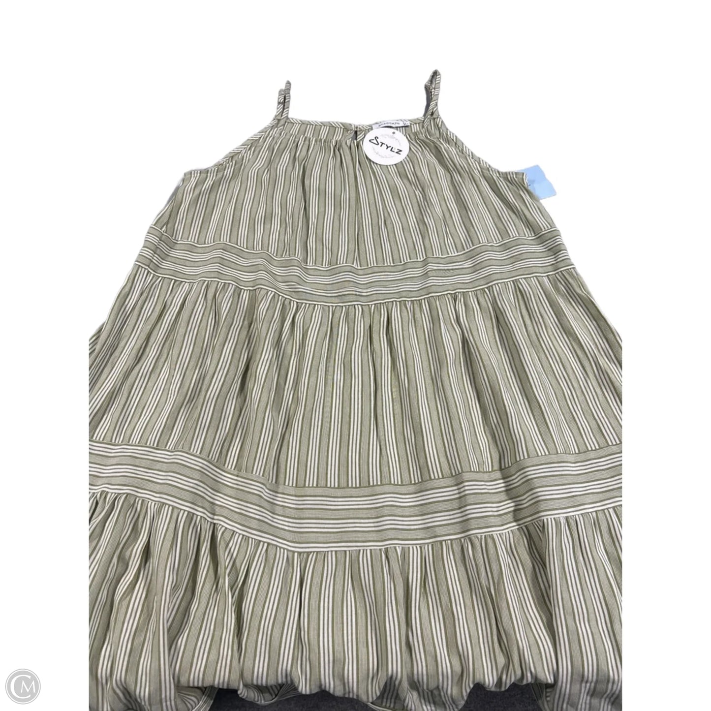 Dress Casual Short By Staccato In Green & White, Size: L