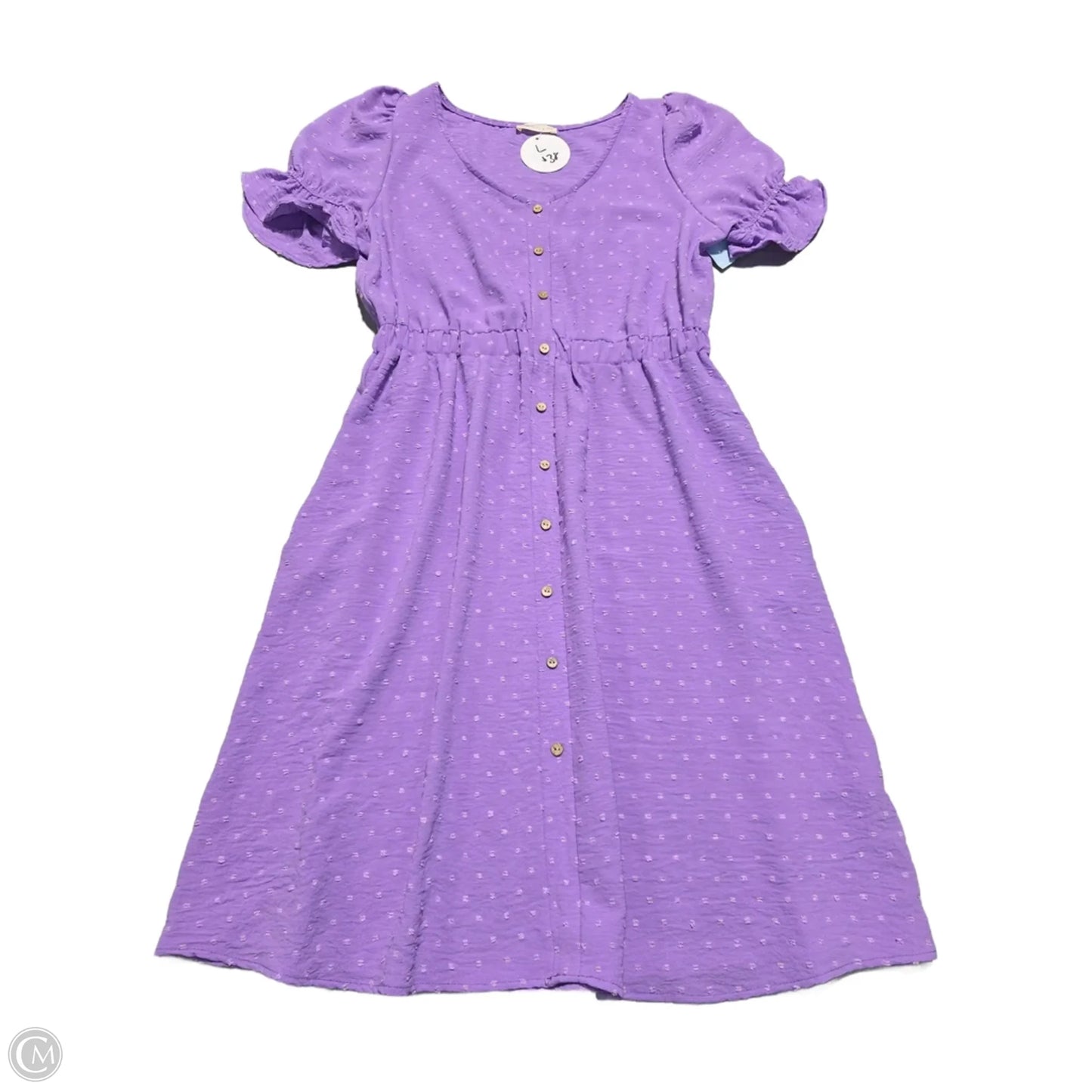 Dress Casual Midi By Cme In Purple, Size: L