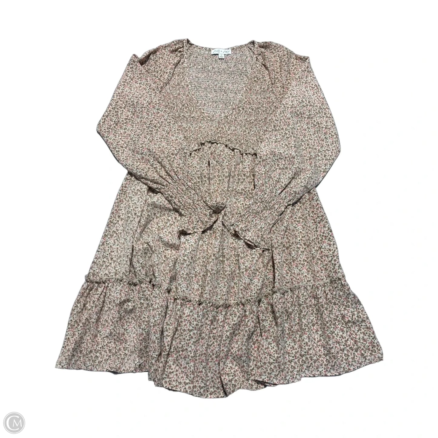 Dress Casual Short By She + Sky In Floral Print, Size: S