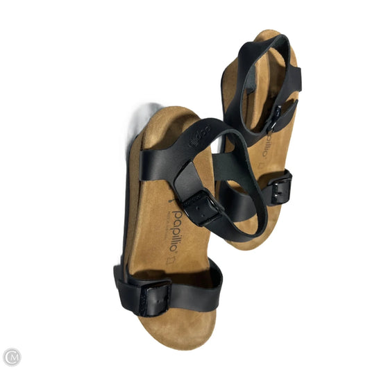 Sandals Heels Block By Cmb In Black & Brown, Size: 7.5
