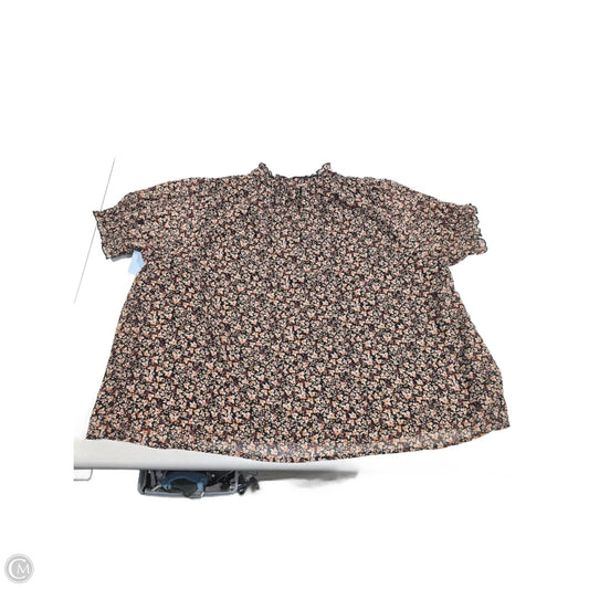 Blouse Short Sleeve By Target In Floral Print, Size: 1x