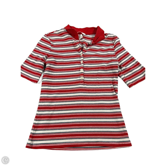 Top Short Sleeve By H&m In Striped Pattern, Size: S