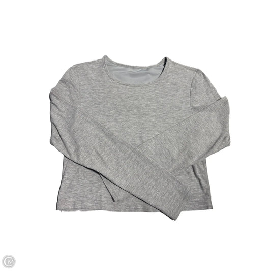 Athletic Top Long Sleeve Collar By Cmc In Grey, Size: S
