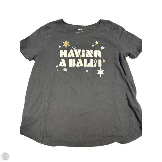 Top Short Sleeve By Maeve In Black, Size: M