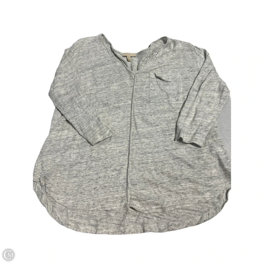Top Long Sleeve By Bordeaux In Grey, Size: M