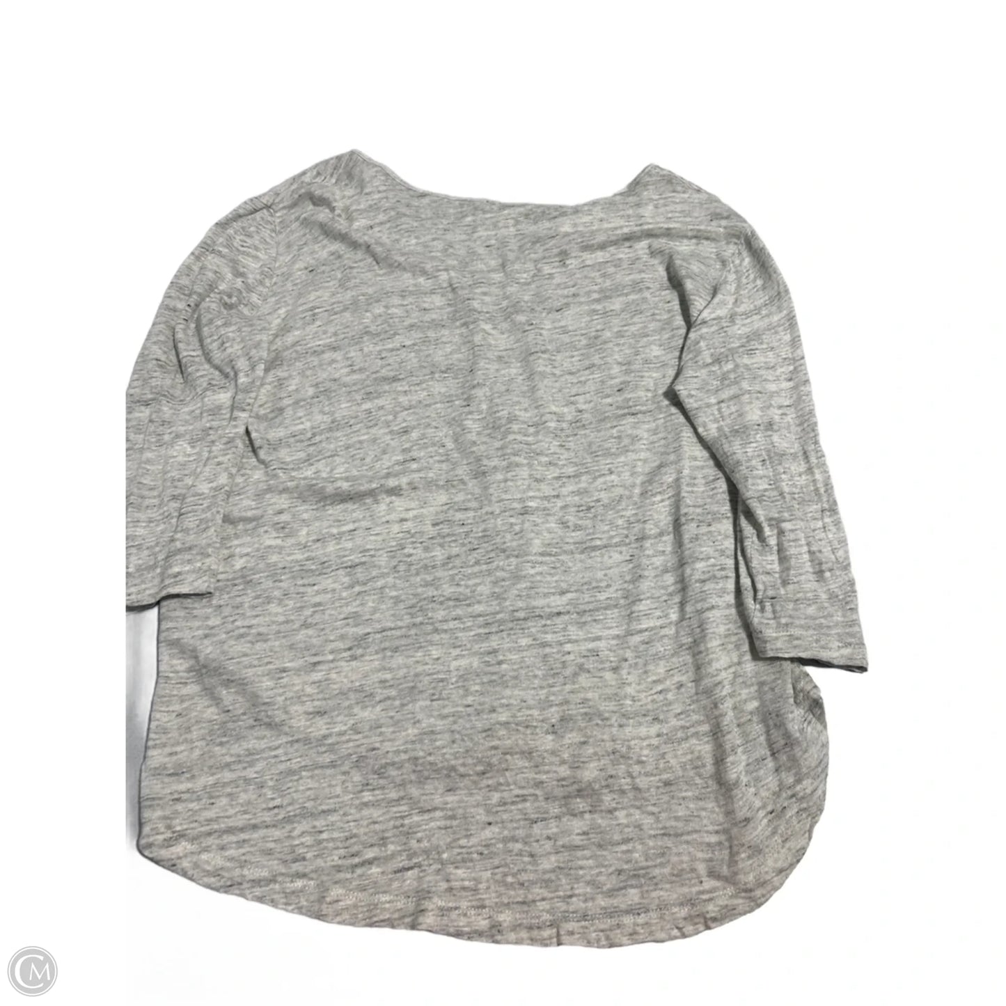 Top Long Sleeve By Bordeaux In Grey, Size: M