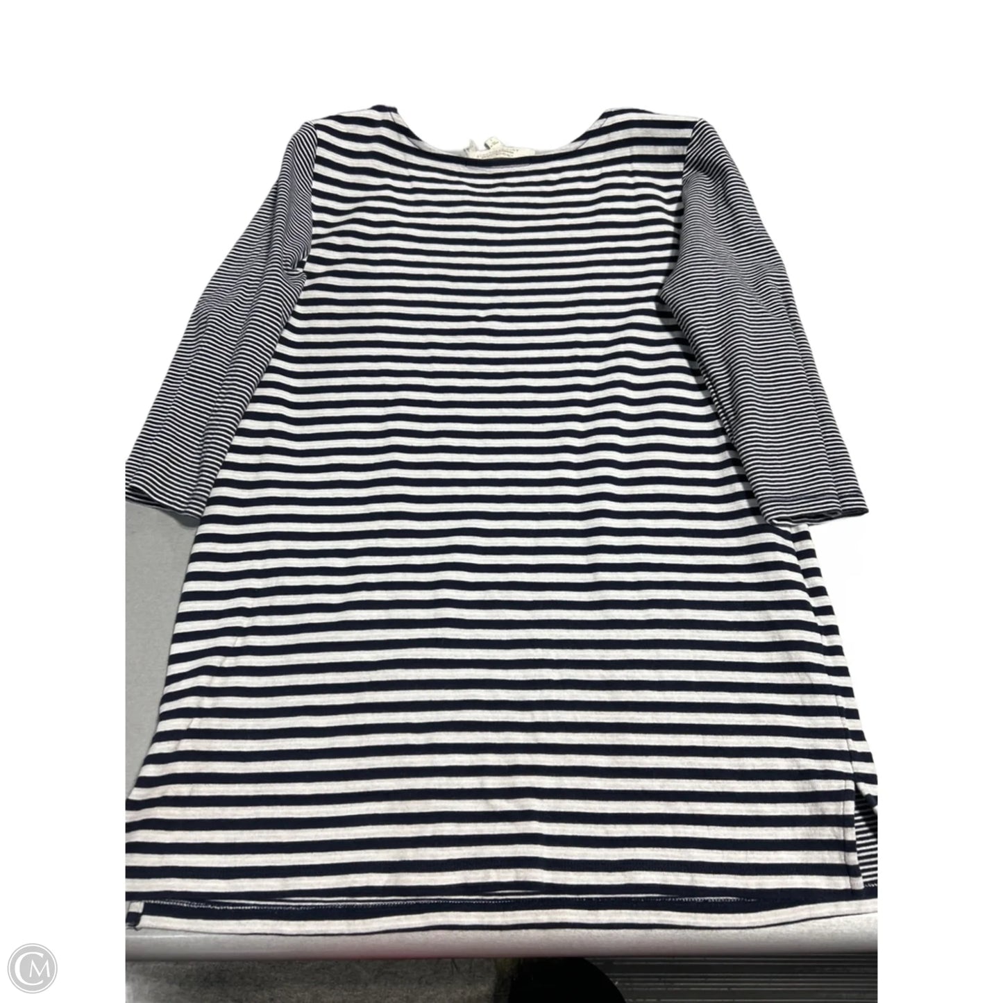 Top 3/4 Sleeve By Anthropologie In Striped Pattern, Size: L
