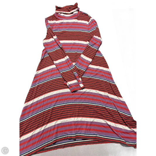 Dress Casual Maxi By Maeve In Striped Pattern, Size: L
