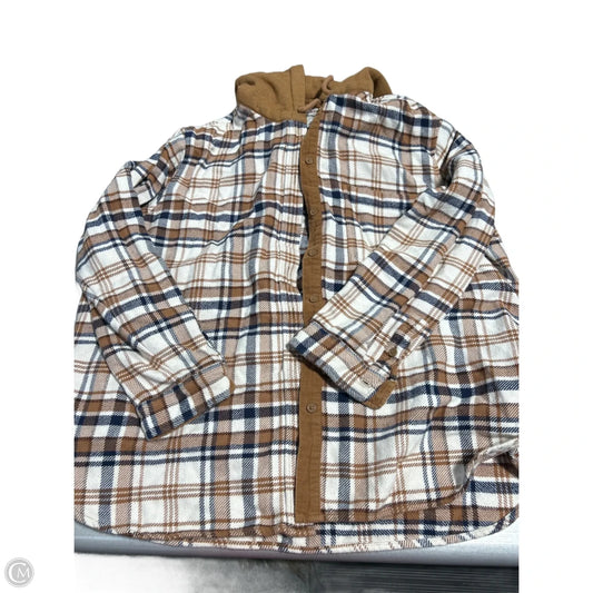 Top Long Sleeve By American Eagle In Plaid Pattern, Size: Xl