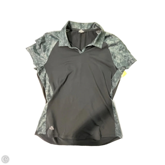 Athletic Top Short Sleeve By Adidas In Black, Size: M