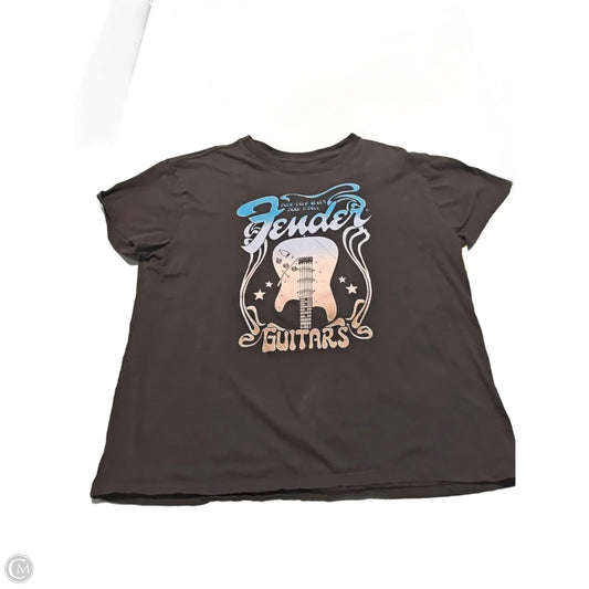 Top Short Sleeve By Cmc In Grey, Size: Xl