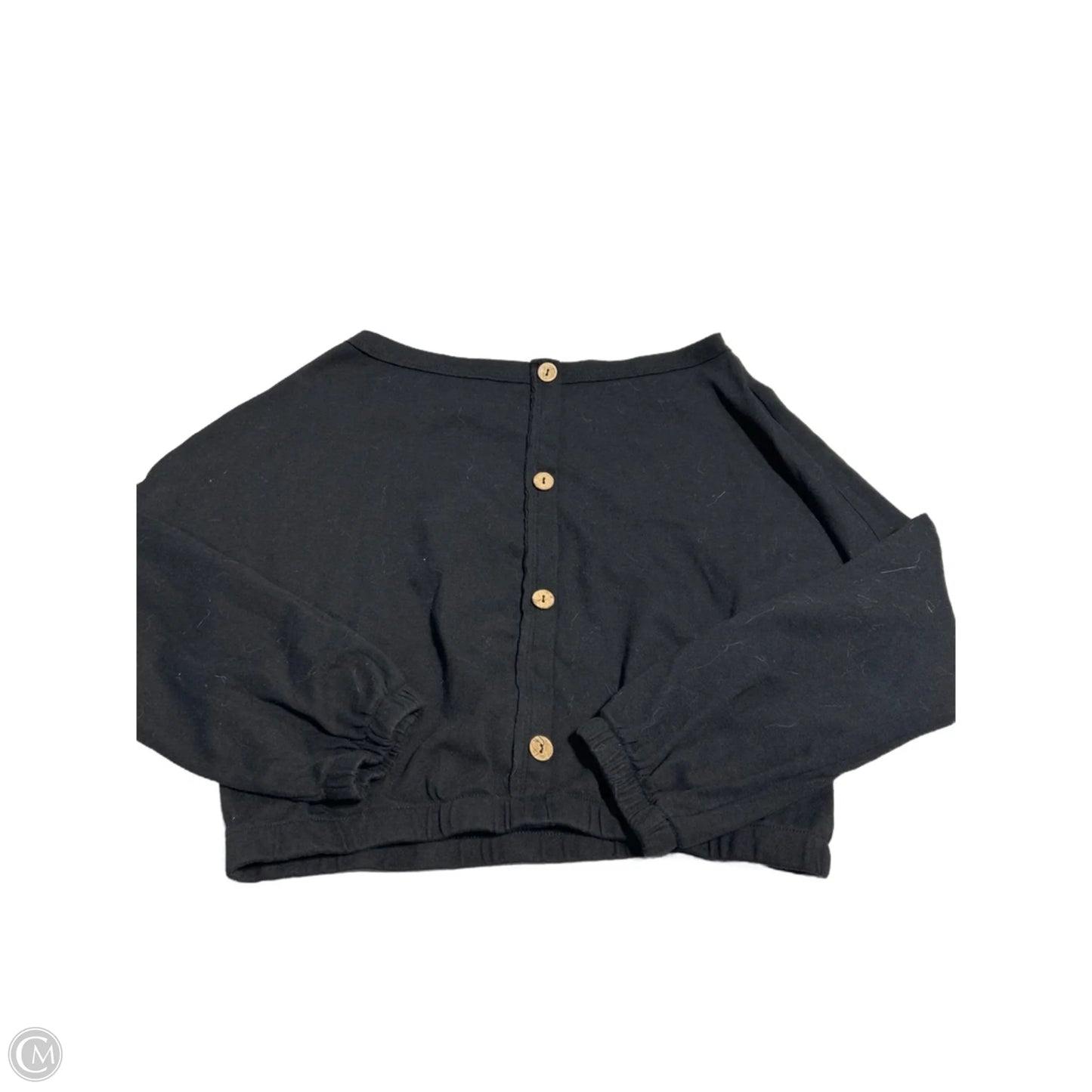Top 3/4 Sleeve By Final Touch In Black, Size: M