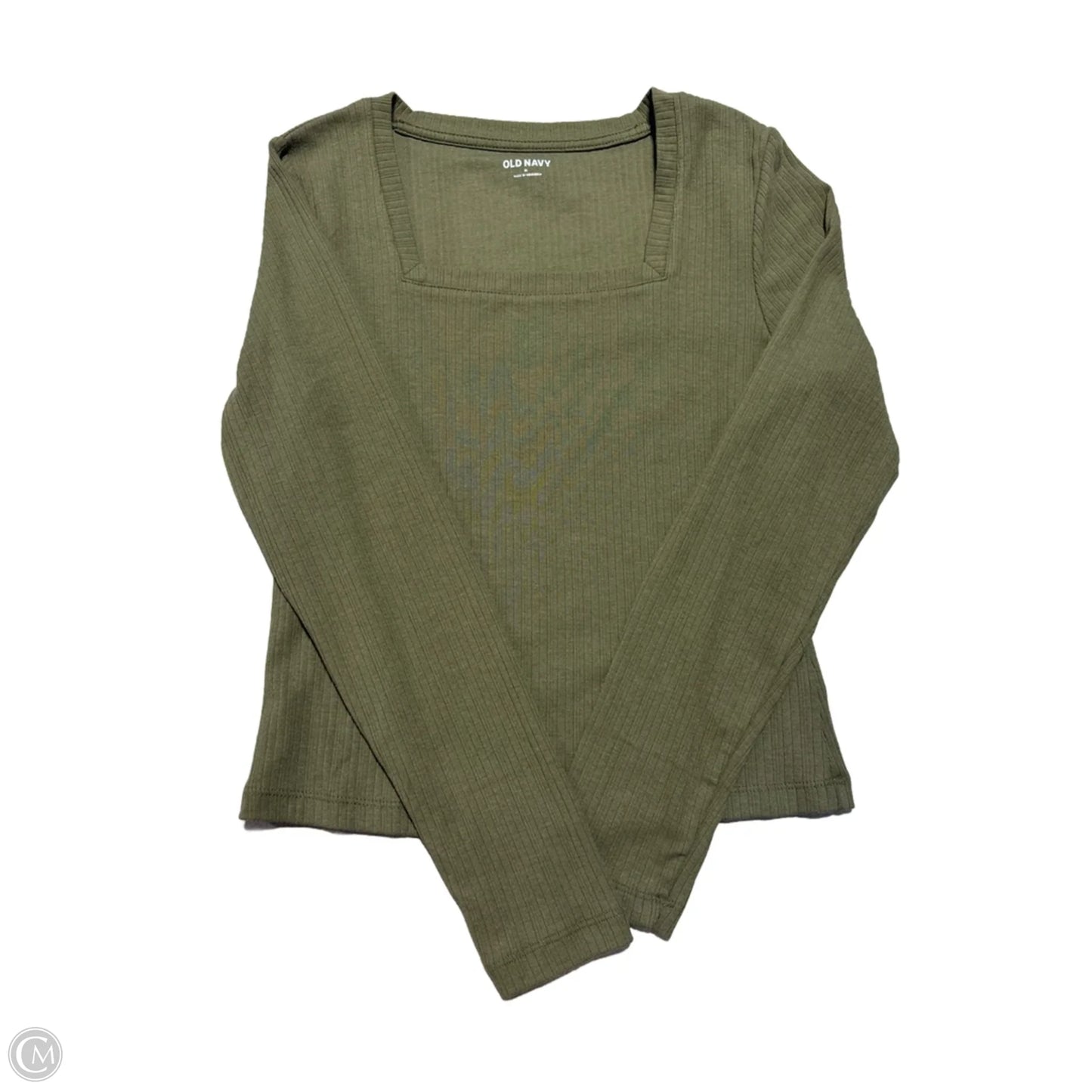 Top Long Sleeve Basic By Old Navy In Green, Size: M