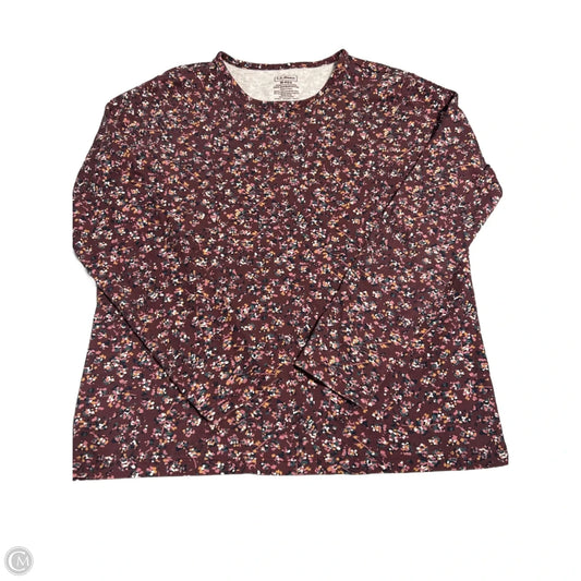 Top Long Sleeve By L.l. Bean In Floral Print, Size: M