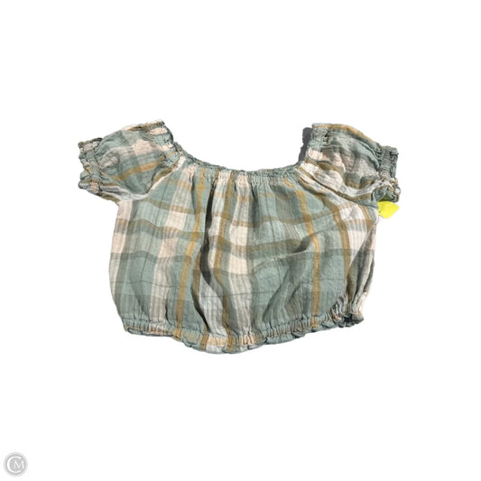 Top Short Sleeve By American Eagle In Green, Size: Xs